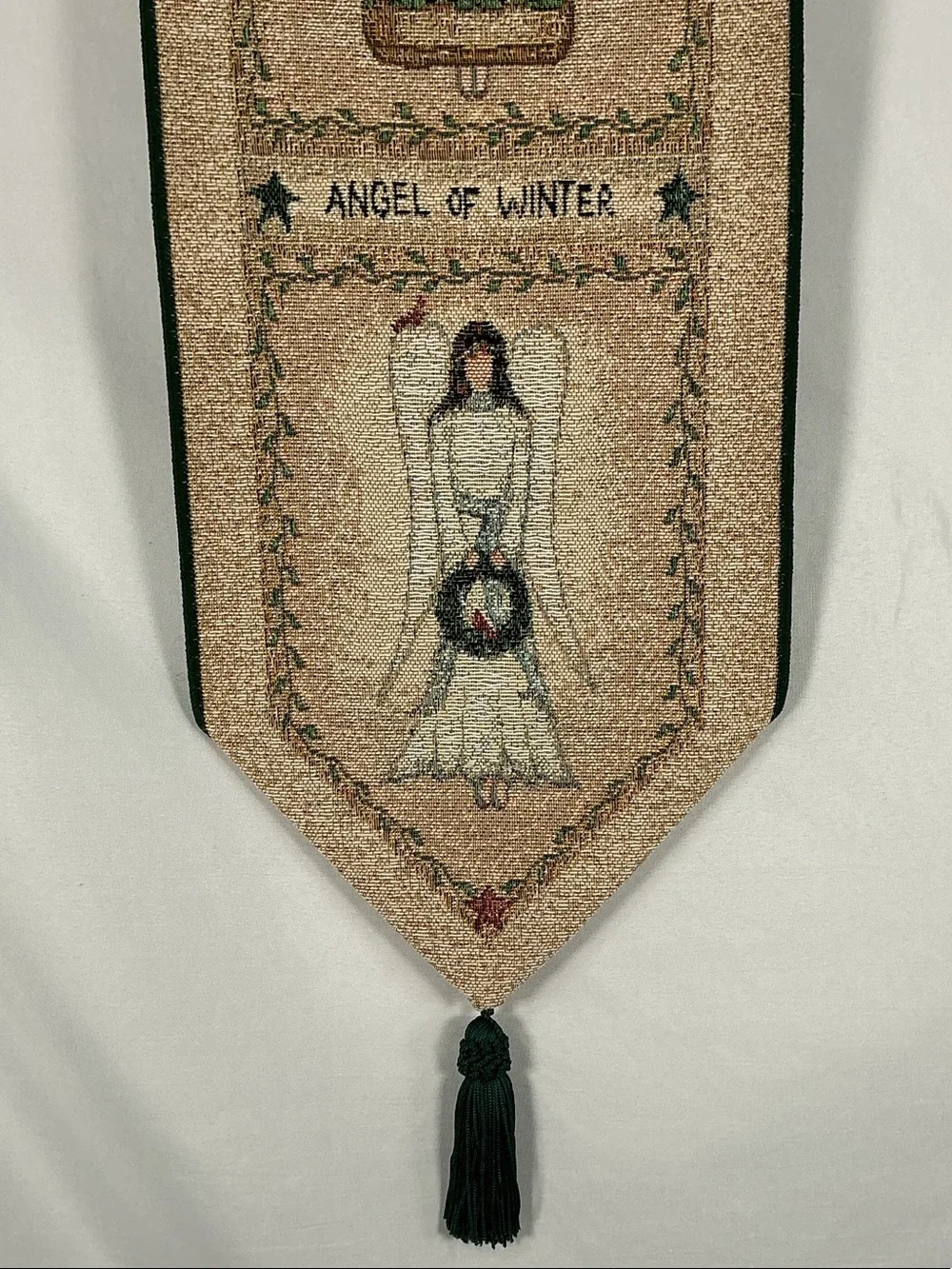 Art's Unique Seasonal Angels Vertical Bell Pull Wall Tapestry Cindy Shamlian
